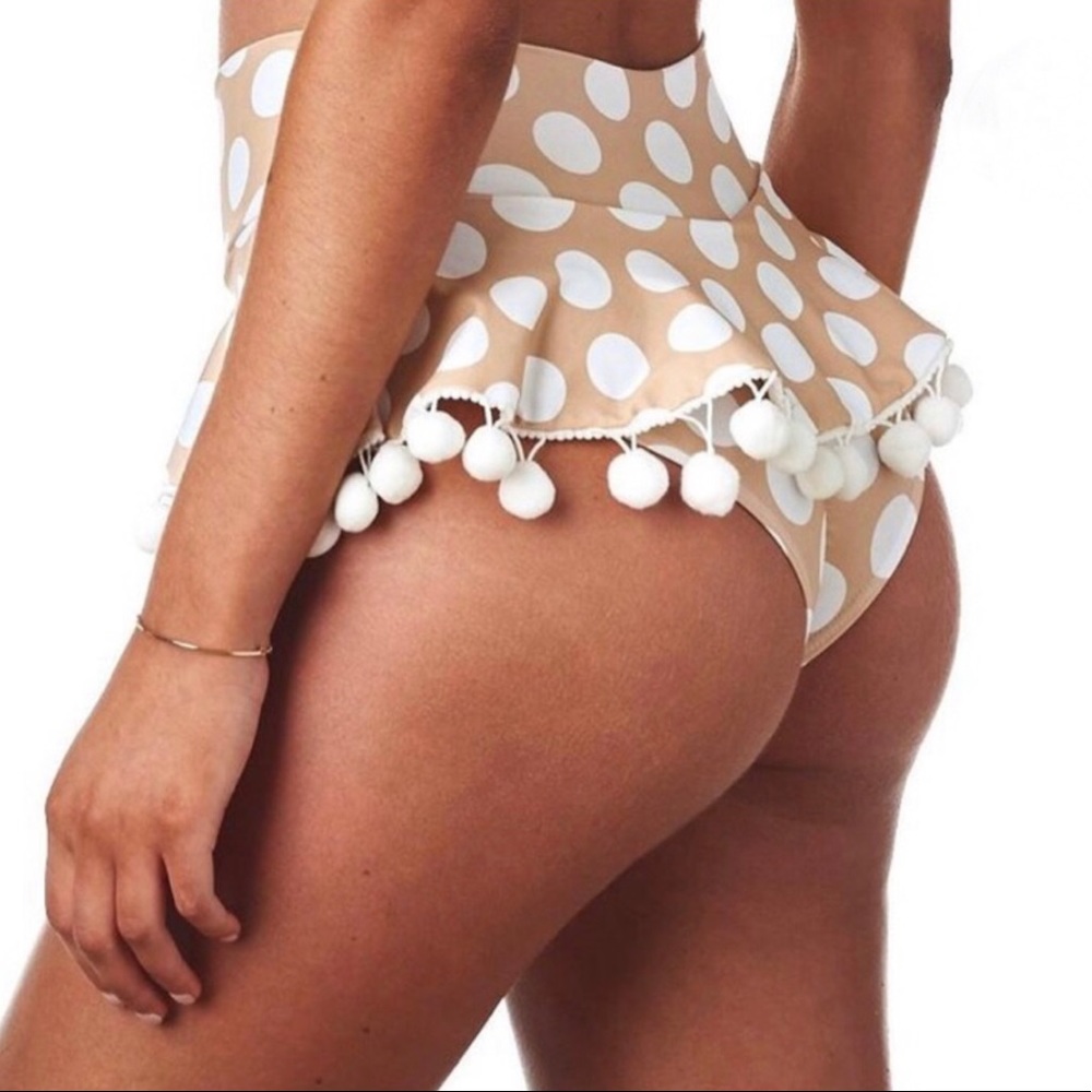 Montce Swim Polka Dot PomPom Bottoms